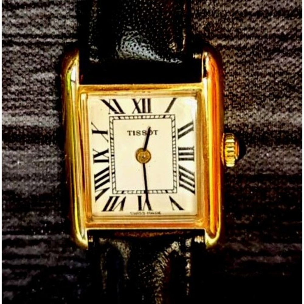 Antique 160 yr old Tissot Rare Mechanical Watch Gold Helvetia‎ Runs Great